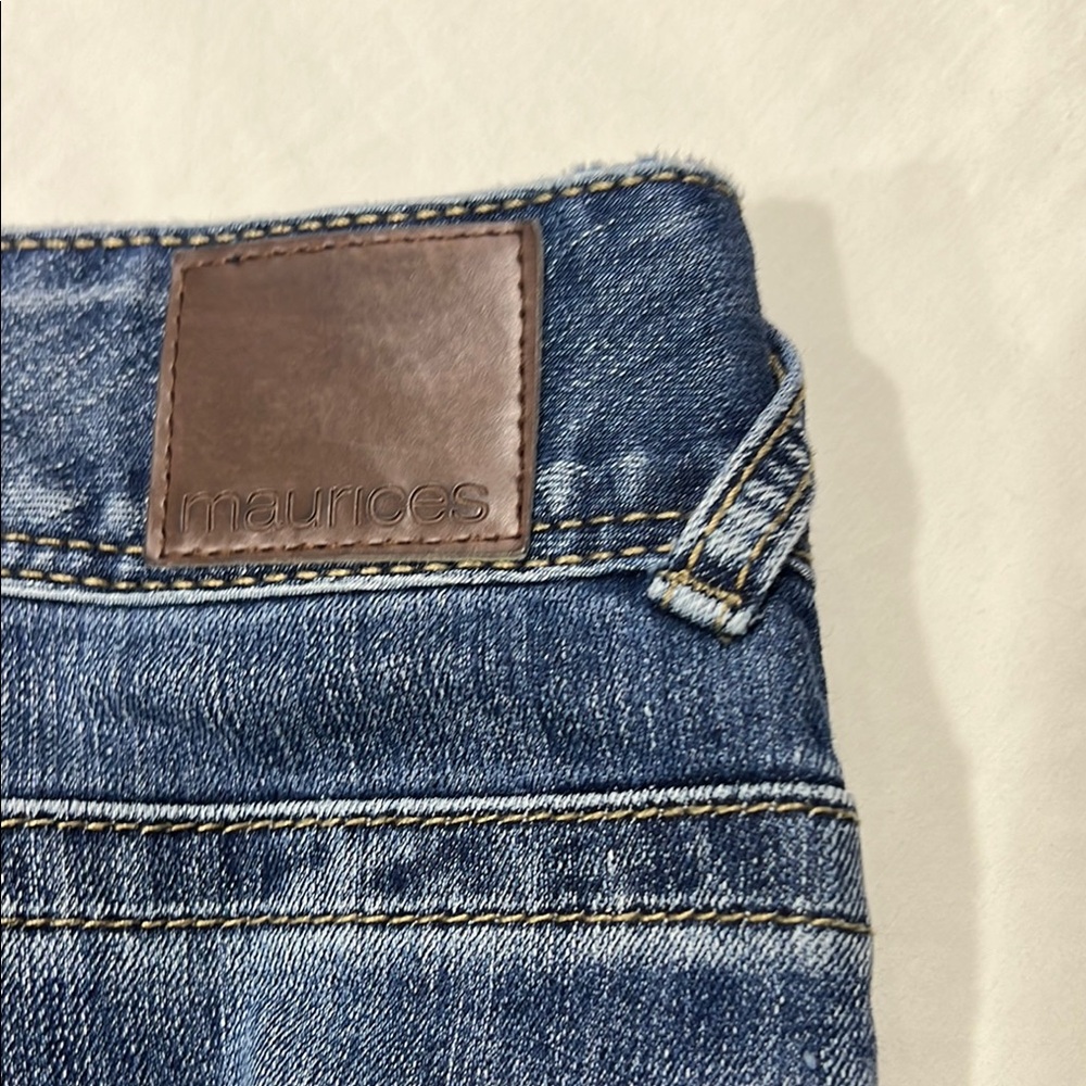 Maurices Blue Boot Cut Jeans with Stylish Stitching - Picture 5 of 7